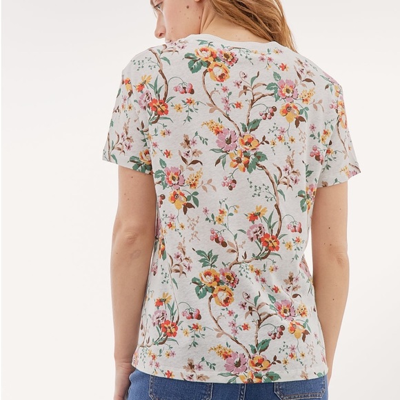 Pablo Paris Teony Floral Cotton Linen Short Sleeve Tee - 3 - L - Picture 2 of 16